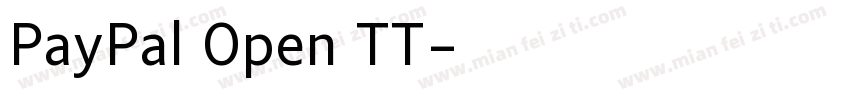 PayPal Open TT字体转换